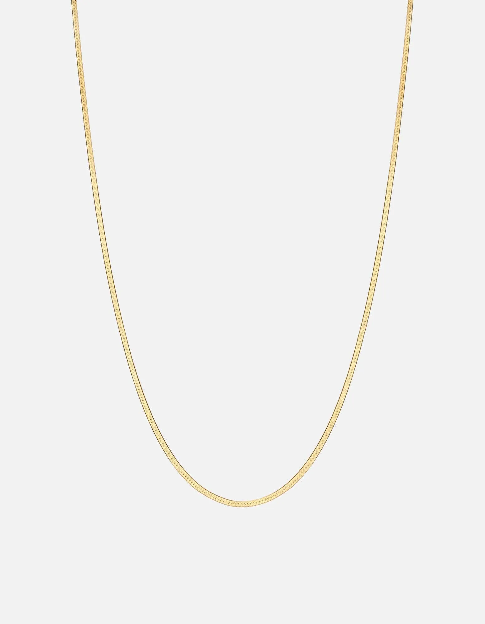 1.7mm Herringbone Necklace, Gold Vermeil