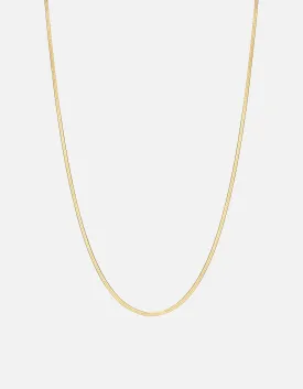 1.7mm Herringbone Necklace, Gold Vermeil