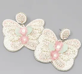 Beaded  Butterfly Earrings