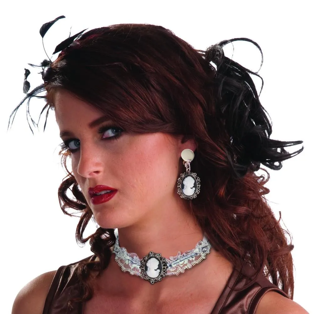 Forum Novelties Steampunk Cameo Choker & Earrings Set