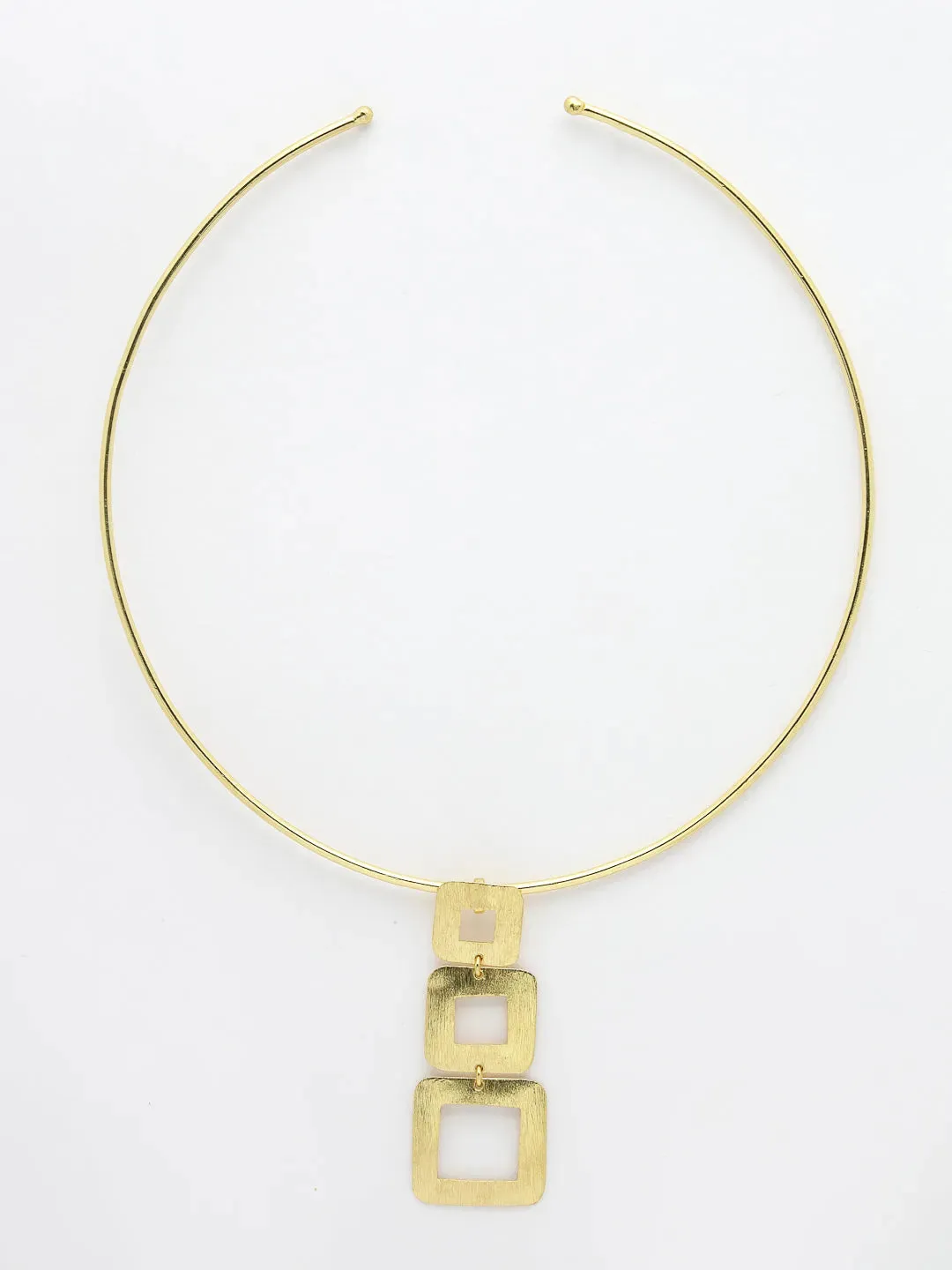 Gold-plated Circular Choker Necklace