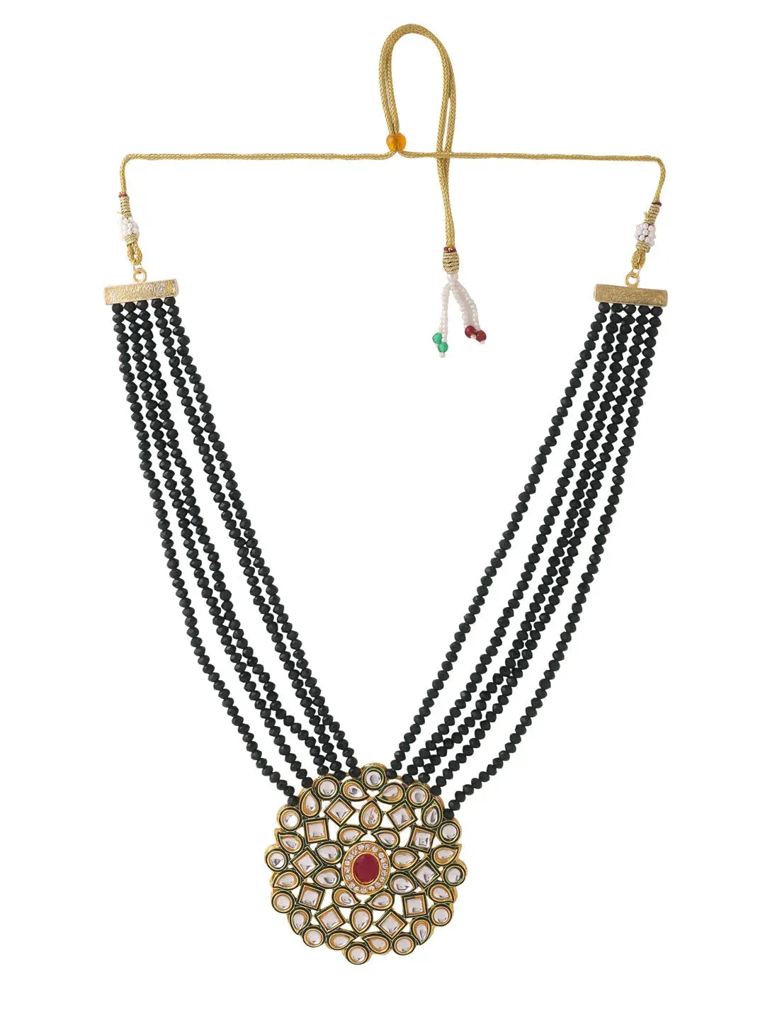 Gold Plated Kundan Studded Jewellery Set