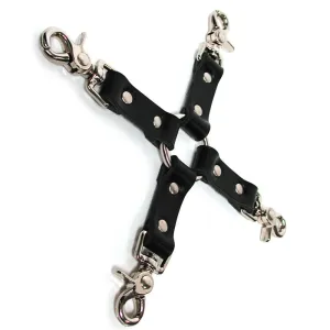 KinkLab Leather Hog Tie Straps - Black