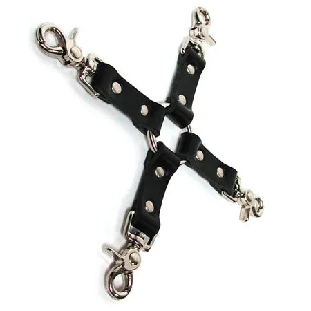 KinkLab Leather Hog Tie Straps - Black