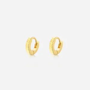 Mariam Textured Gold Huggie Earrings