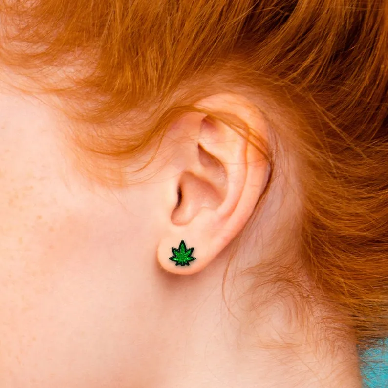 Marijuana Leaf Earrings