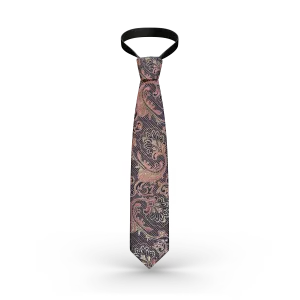 Vercini Necktie rose pink paisley flower